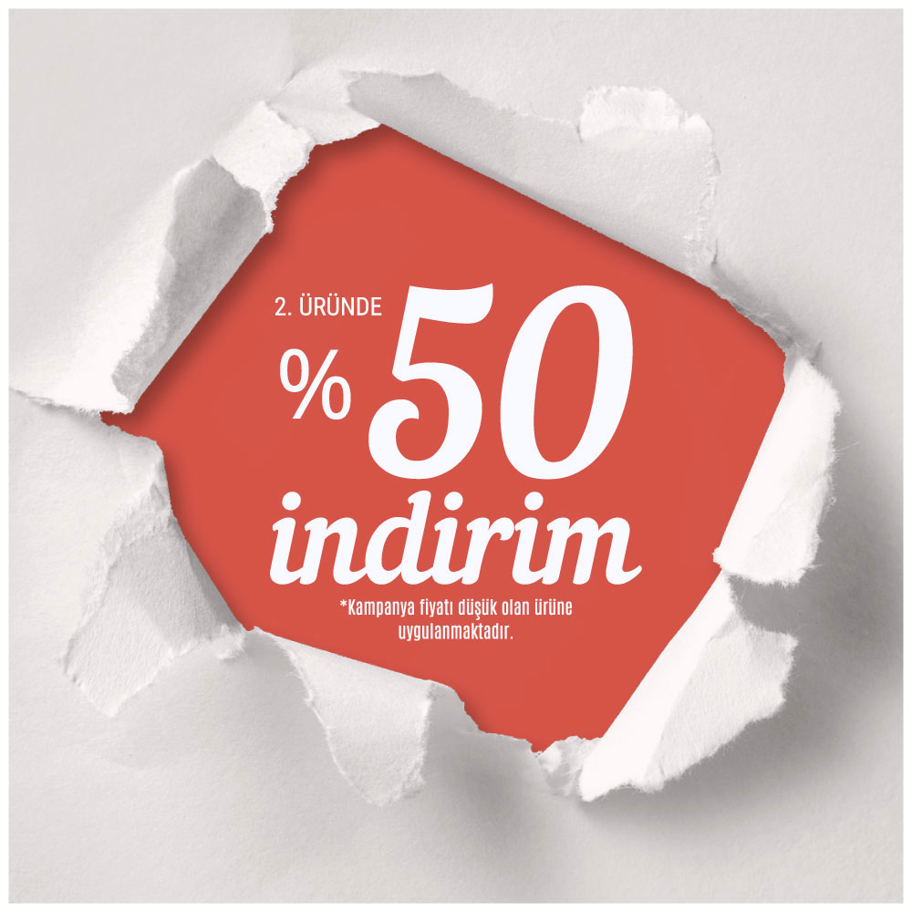 İKİNCİ ÜRÜNDE %50 İNDİRİM